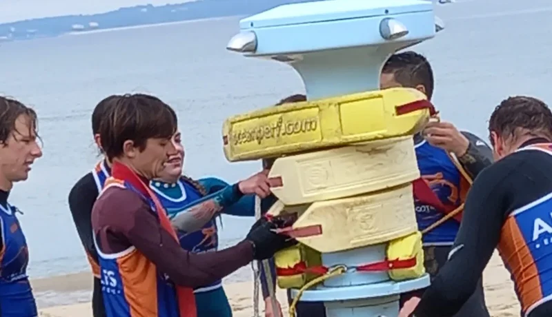 arcachon-sauvetage-cotier-entrainement-chasubles-bleues